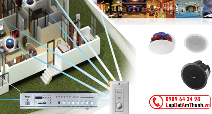 Bán, lắp đặt loa âm trần Hà Nội chính hãng giá rẻ nhất