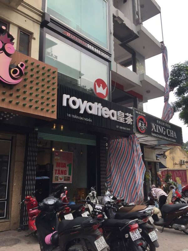 Dự án lắp đặt loa âm trần quán trà sữa Royal Tea 181 Trần Đại Nghĩa